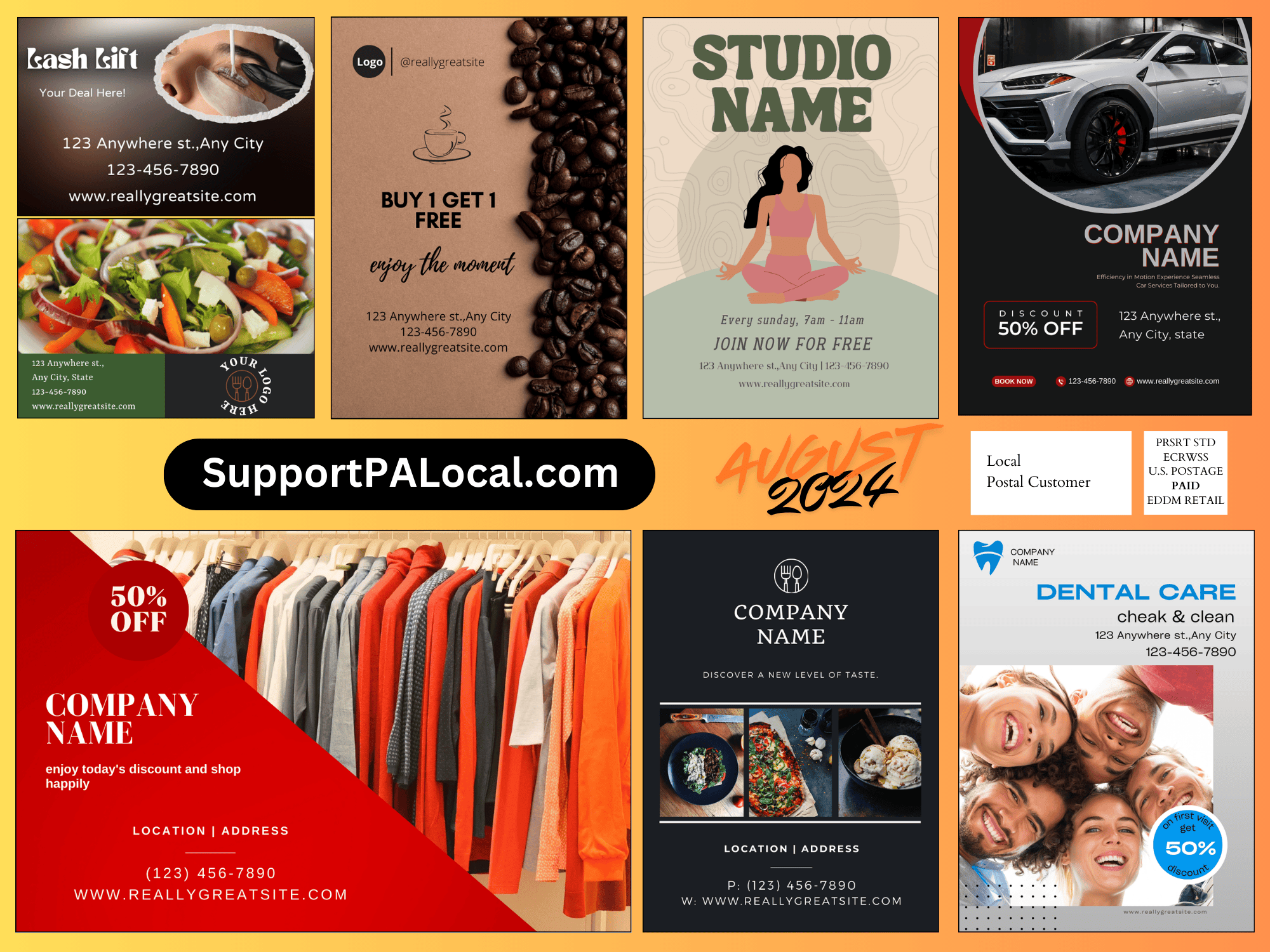 Example postcard mailer